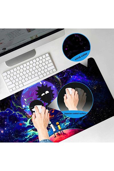 erorex لوحة ماوس ألعاب كبيرة، لوحة ماوس أنمي كبيرة جدًا، قاعدة مطاطية غير قابلة للانزلاق وحواف مخيطة، لوحة مكتب