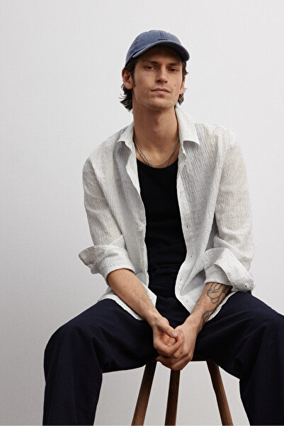 H&M Tekstüre Gömlek Loose Fit