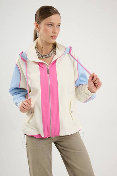 LOKADI Women's Hooded Rainbow Raincoat