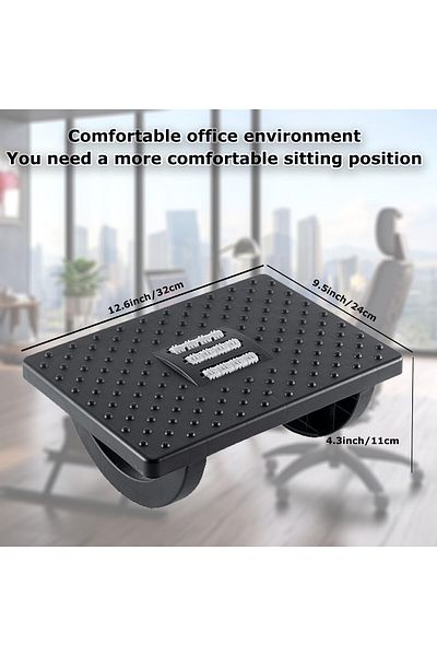 erorex Ergonomic Foot Rest Rocking Foot Rest With Soothing Foot Massager For Office And Home Use Promotes