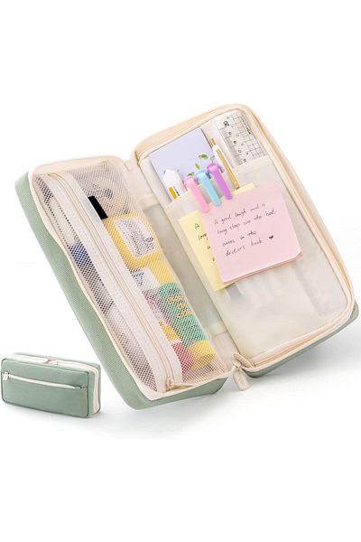 erorex Big Capacity Pencil Pen Case Large Storage Pencil Pouch Pen Case Bag With Zipper Durable Pencil Bag