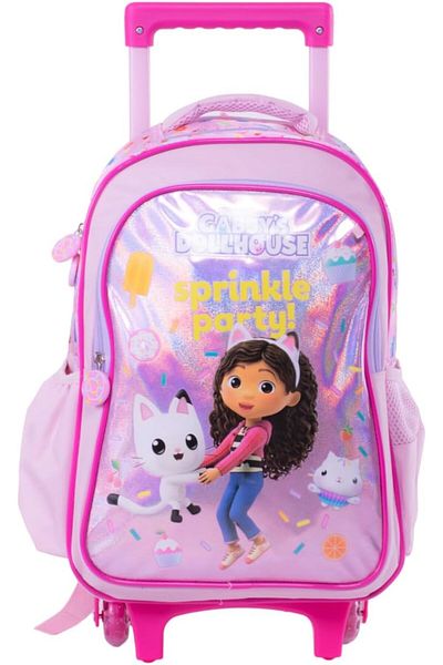 erorex 143745 School Trolley Bag With Pencil Case For Girls 16 Inch Size Pink
