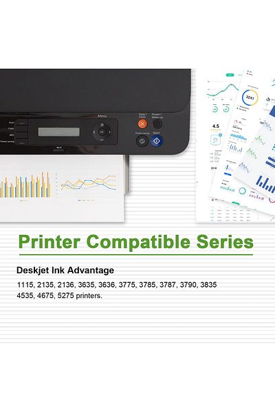 erorex خراطيش حبر 650XL سوداء وملونة، عبوة بديلة عالية الإنتاجية لطابعات HP 650 650 XL Ink Work