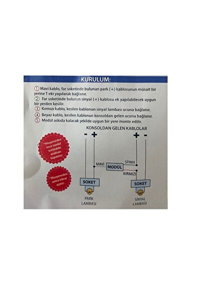 BsElektronik Amerikan Park Sinyal Modülü Aç - Kapa Özellikli - Taş Modül
