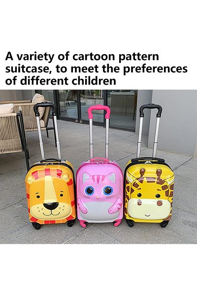 erorex Children'S Luggage Trolley With Swivel Wheels Travel Cart Rolling Suitcase Children'S 18 Inch