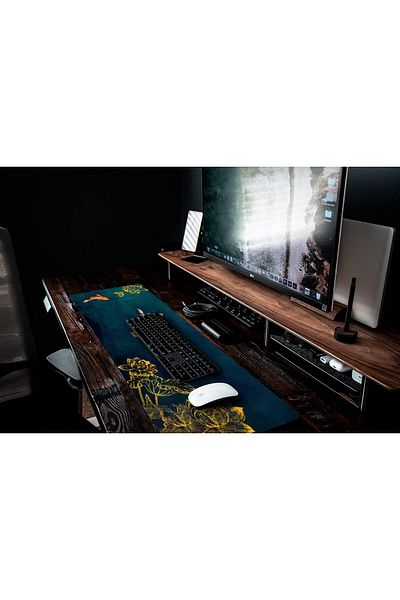 erorex Extended Gaming Mouse Pad Large Desk Mat With Chinese Element Design Non Slip Rubber Base With