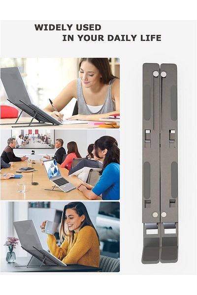 erorex حامل كمبيوتر محمول محمول من Phocar حامل قابل للتعديل لأجهزة الكمبيوتر اللوحية وأجهزة iPad وMacBook Pro وطاولة الكمبيوتر المحمول