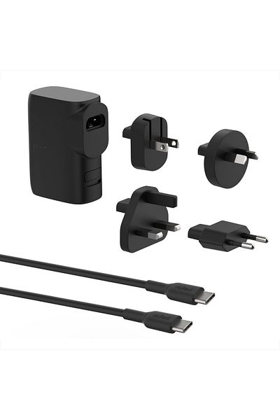 erorex شاحن حائط هجين Boostcharge بقوة 25 وات + بنك طاقة 5000 مللي أمبير في الساعة 2 في 1 شاحن محمول مع USB C Pd3.0
