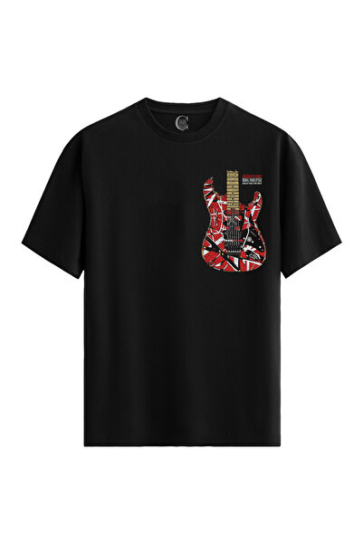 Color Luxe Frankenstrat 100% Cotton Women's Black T-Shirt - Premium Quality