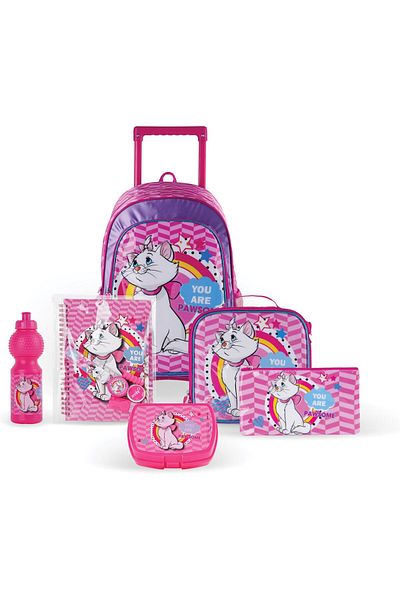 erorex Marie You Are Pawsome 6 In 1 Trolley Box Set For Girls 18 Inch Size Pink
