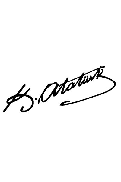BsElektronik K.atatürk Signature Sticker Black 14 X 3.5 Cm Sticker