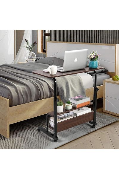 erorex Small Standing Desk Adjustable Height Mobile Laptop Computer Desk For Bedside Adjustable Portable