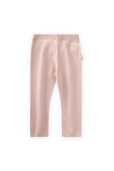 Cigit Ruffled Back Ribbed Tights 0-3 Years Old Powder Pink