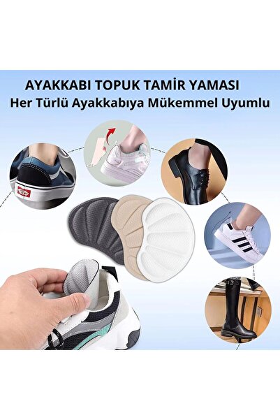 ipekbazaar Spor Ayakkabı Topuk Tamir Yaması, Kendinden Kuvvetli Yapışkanlı Ayakkabı Vurma Önleyici Ped, 1 Çift