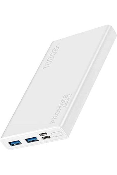 erorex شاحن 10000 مللي أمبير في الساعة سريع الشحن 2.0 أمبير بمنفذ USB مزدوج وبطارية ممتازة مع مدخل USB من النوع C