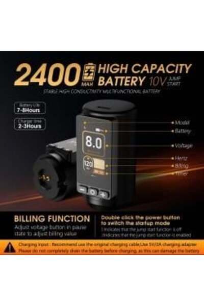 Ambition Soldier 270 Kablosuz Dövme Makinesi - Black