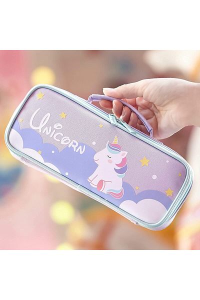 erorex Pencil Case Unicorn Pencil Pouch Medium Capacity Portable Multifunction Pen Bag With Compartments