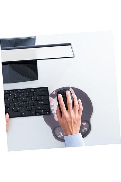 erorex وسادة ماوس مع مسند للمعصم للألعاب والعمل، مصنوعة من إسفنج الذاكرة مع سهولة الانزلاق