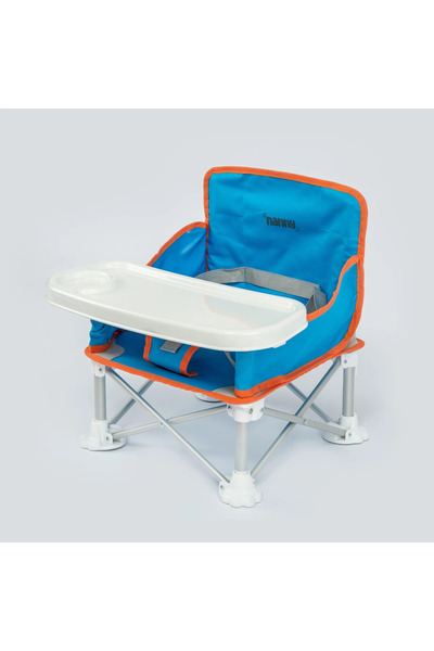 Funky Chairs Nanny Deluxe Portatif Katlanabilir Mama Sandalyesi Mavi