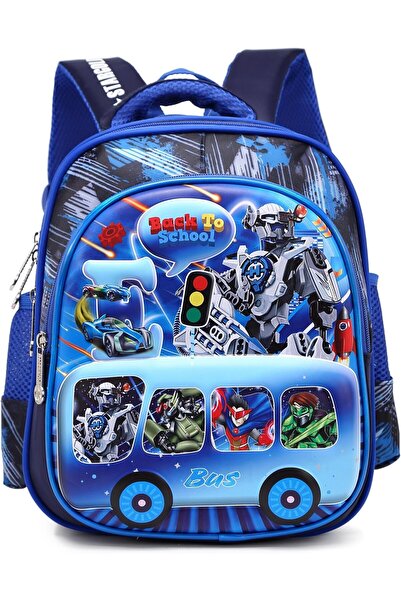 Generic حقيبة ظهر مدرسية للأولاد مقاس 12 بوصة مع حزام قابل للتعديل