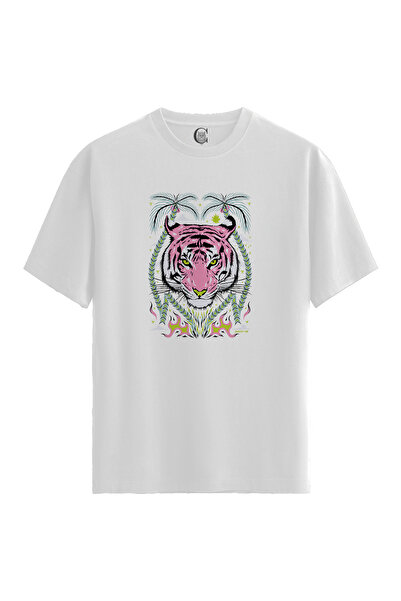 Color Luxe Pink Tiger - 100% Cotton Women's White T-Shirt - Premium Quality