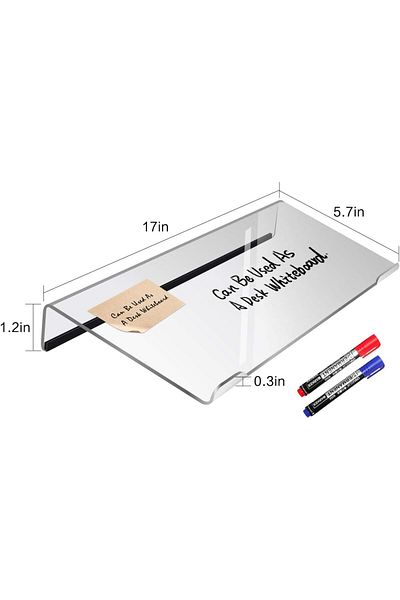 erorex Computer Keyboard Stand Clear Acrylic Keyboard Tray With Rubber Strip，Ticker Acrylic Keyboard