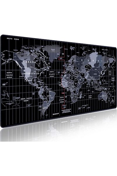 erorex Gaming Mouse Pad Xxl Anti Skid 900X400Mm Mouse Pads Extended Large Desk Pad World Map Keyboard