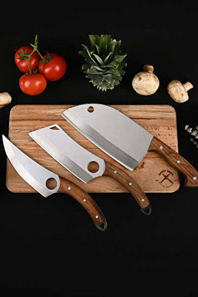 Cavit İnox Almazan Şef Bıçağı 3 Parça Outdoor Bıçak