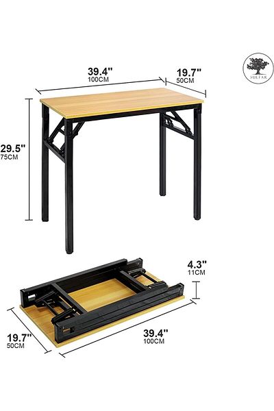 erorex Folding Table Multi Functional Portable Desk With Adjustable Height Legs For Computer Camping