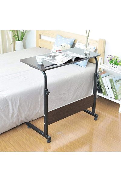 erorex 80 X 40 Cm Mobile Lap Table With Card Slot Computer Desk Stand Desk Height Adjustable Table Side