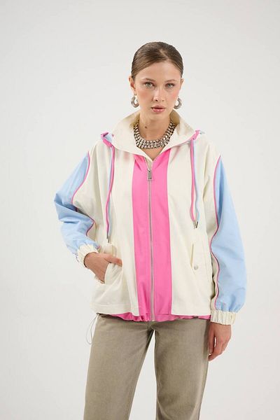 LOKADI Women's Hooded Rainbow Raincoat