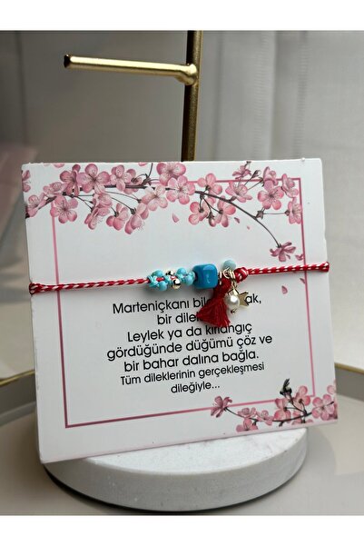 gingillo aksesuar Marteniçka Bileklik Mavi Boncuk Detay