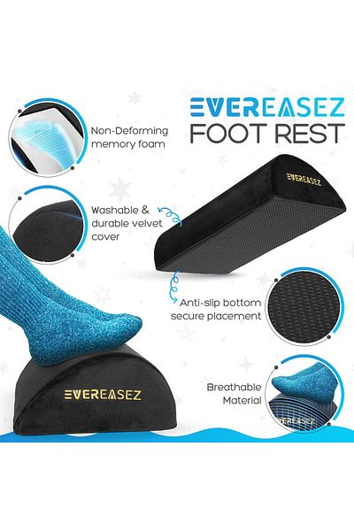 erorex Z Foot Rest For Under Desk At Work Memory Foam Foot Stool Under Desk 2 In 1 Desk Foot Rest