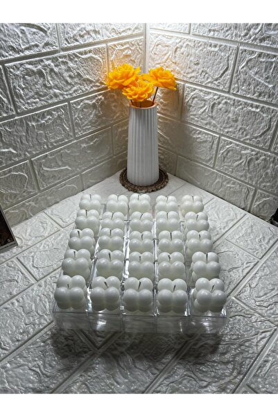 MUM 20 Adet Bubble Mum Mika Kutulu Mini Bubble Mum Düğün Nişan Hediyeliği Dağ...