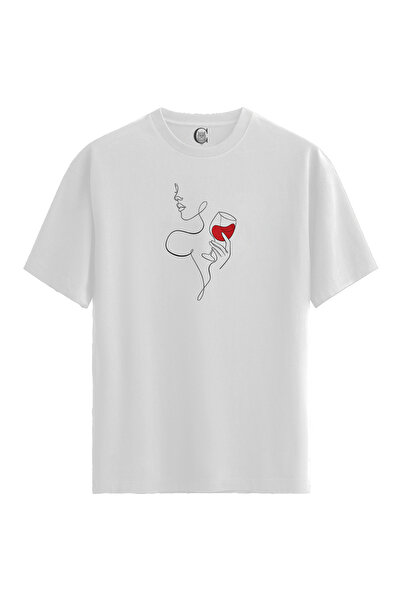 Color Luxe Elegant Sip - 100% Cotton Women's White T-Shirt - Premium Quality