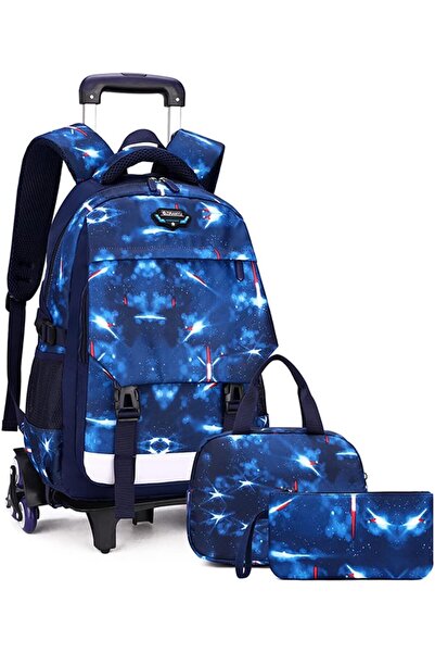 Generic Rolling Backpack Travel Trolly Bookbag School Wheeled Backpack For Bo...