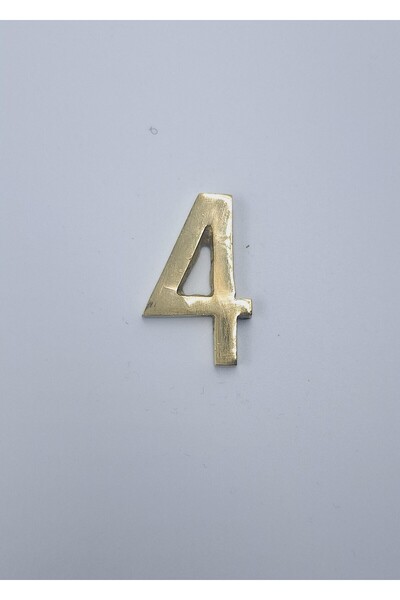 Kalender Döküm رقم نحاسي مصبوب 4 سم رقم مسطح: 4