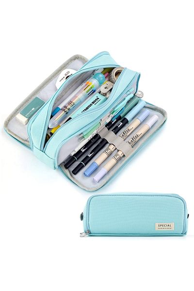 erorex Pencil Case Large Capacity Pencil Pouch 3 Compartments Pencil Bag Gift For Students Girls Adults