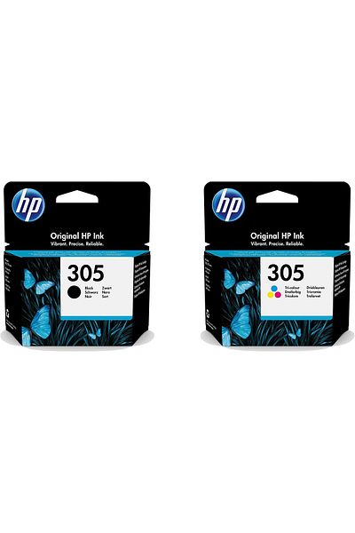 erorex عبوة متعددة من خراطيش الحبر الأسود وثلاثي الألوان HP 305 3Ym61Ae 3Ym60Ae