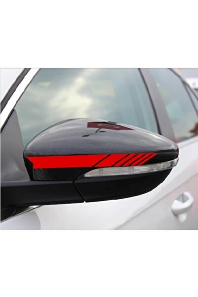 BsElektronik Red Mirror Auto Strip Sticker - for Car (484006276)