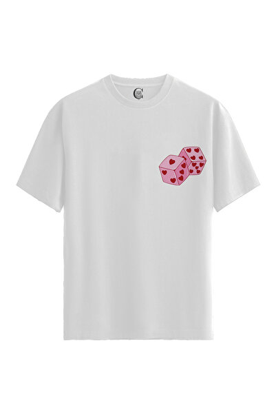Color Luxe Love Dice - 100% Cotton Women's White T-Shirt - Premium Quality