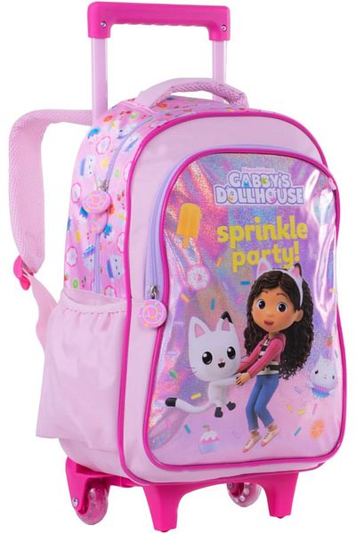 erorex 143745 School Trolley Bag With Pencil Case For Girls 16 Inch Size Pink