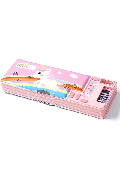 erorex Pop Up Multifunction Pencil Case Cartoon Pen Box Organizer Stationery With Calculators Sharpener