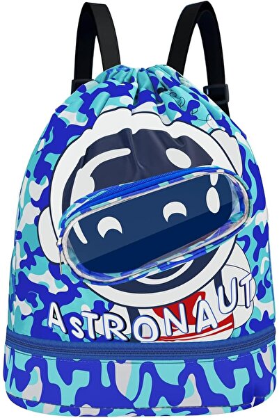 Generic حقيبة ظهر للسباحة للأطفال، حقيبة تخزين مقاومة للماء والرطوبة، قابلة ل...