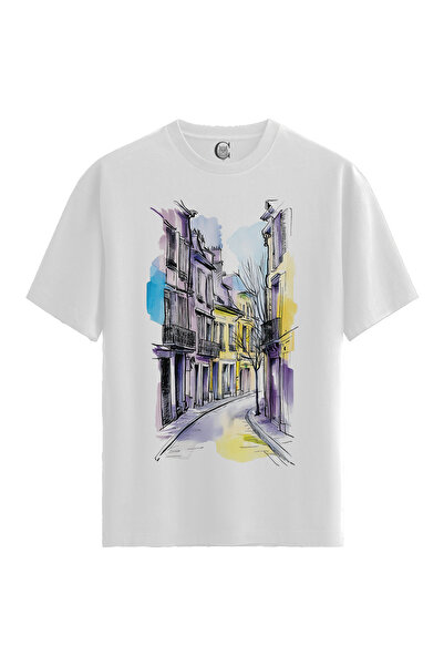 Color Luxe Paris Street - 100% Cotton Women's White T-Shirt - Premium Quality