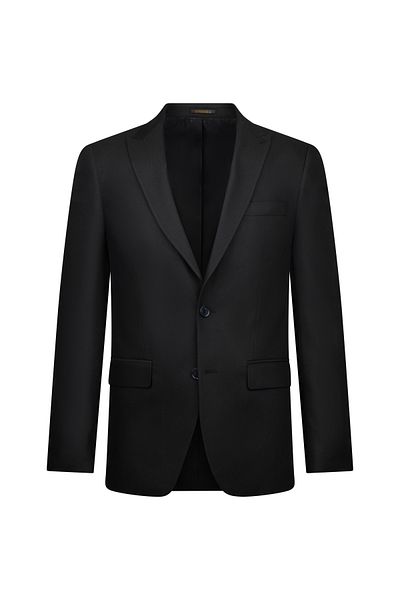 Hatemoğlu Black Slim Fit Pointed Collar Classic Suit