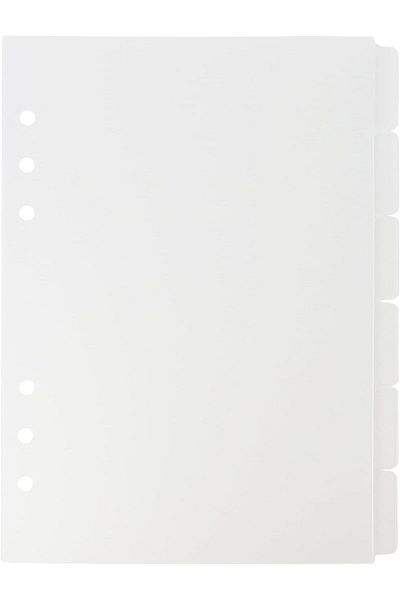 erorex 2 Pack A5 Binder Dividers 6 Tabs Clear Plastic Binder Index Tabs Planner Divider For Round Ring