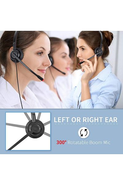 erorex Wired Headphones With Microphone Cat Ear Gaming Cute Headset 3D Surround Sound 360° Noise Canceling
