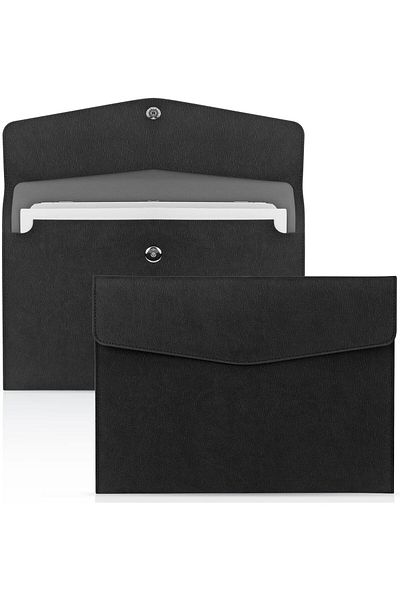 erorex Document File Folder Waterproof Thin Pu Leather A4 Folder Expanding File Organizer Portfolio
