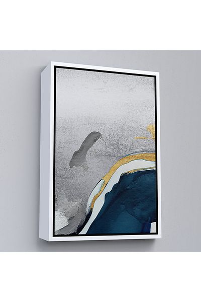 Harita Sepeti Oil Painting Look Modern Painting with White Frame
